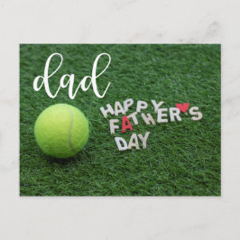 Tennis VATER Glücklicher Vater mit Tennisball Postkarte