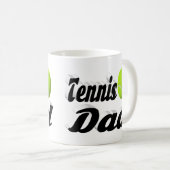 Tennis Vater Halbtext Kaffee Tasse (VorderseiteRechts)