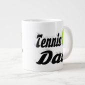Tennis Vater Halbtext Riesenkaffee Tasse (Vorderseite Rechts)