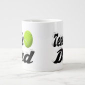 Tennis Vater Halbtext Riesenkaffee Tasse (Vorderseite)