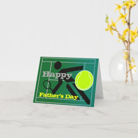 Tennis Vater Happy Vatertag Card Karte (Gelbe Blume)