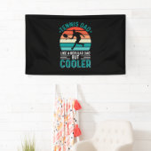 Tennis Vater Retro Sunset Banner (Insitu)