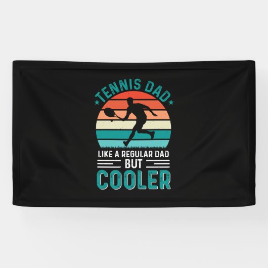 Tennis Vater Retro Sunset Banner (Horizontal)