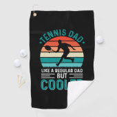 Tennis Vater Retro Sunset Golfhandtuch (Insitu)