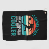 Tennis Vater Retro Sunset Golfhandtuch (Horizontal)