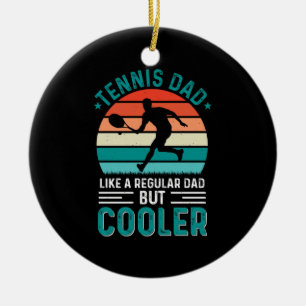 Tennis Vater Retro Sunset Keramik Ornament