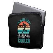 Tennis Vater Retro Sunset Laptopschutzhülle (Vorderseite Links)