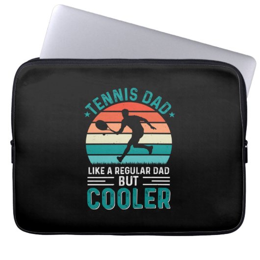 Tennis Vater Retro Sunset Laptopschutzhülle (Vorderseite)