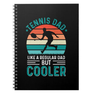 Tennis Vater Retro Sunset Notizblock