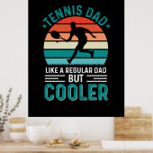 Tennis Vater Retro Sunset Poster (Küche)