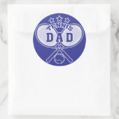 Tennis Vater Runder Aufkleber (Tasche)
