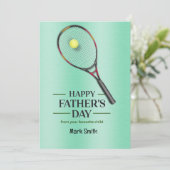 Tennis-Vater-Tag Feiertagskarte (Stehend Vorderseite)