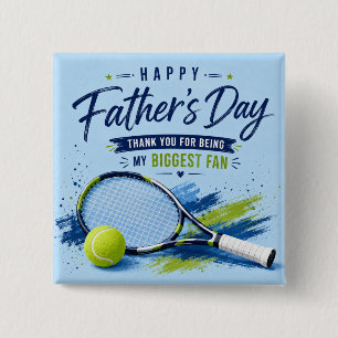 Tennis-Vatertag für Papa-Schläger und Ball Button