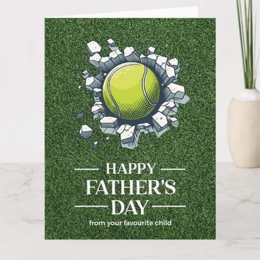 Tennis Vatertag für Tennisspieler Karte (Vorderseite)