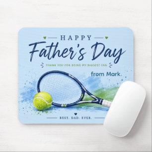 Tennis-Vatertag mit Schläger und Ball für Papa Mousepad