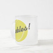 Tennis verdoppelt Geschenk Mattglastasse (Vorderseite Links)