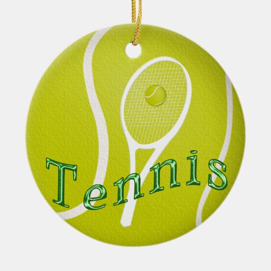 Tennis-Verzierungen Keramik Ornament (Vorne)