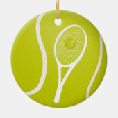 Tennis-Verzierungen Keramik Ornament (Hinten)