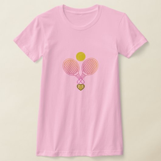 "Tennis Vibes" Racket Design T - Shirt - Einfach & (Ablage )