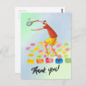 Tennis Vielen Dank für Ihre Karte für Coach Aquare (Vorne/Hinten)