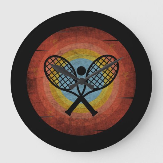 TENNIS VINTAG GROßE WANDUHR (Vorderseite)