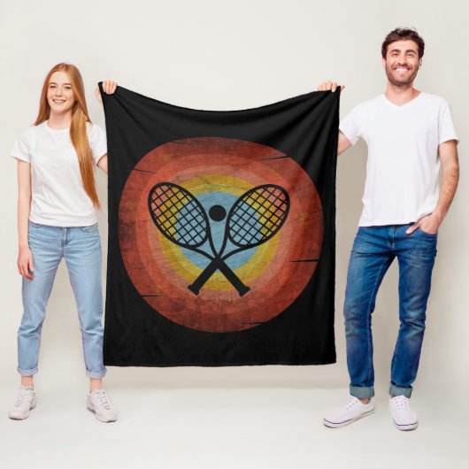 TENNIS VINTAGE FLEECEDECKE (Beispiel)