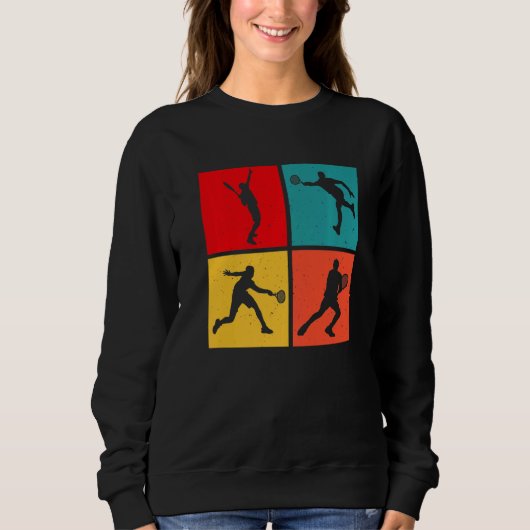 Tennis Vintage Retro Premium Sweatshirt (Vorderseite)