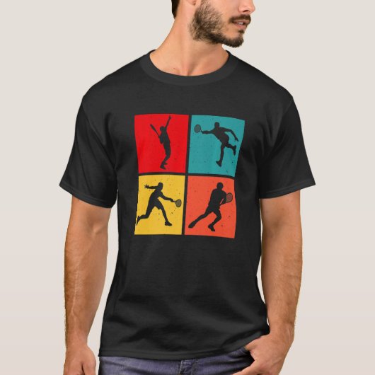 Tennis Vintage Retro Premium T-Shirt (Vorderseite)