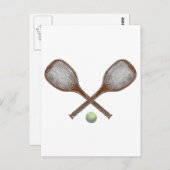 Tennis-Vintage Schläge Postkarte (Vorne/Hinten)