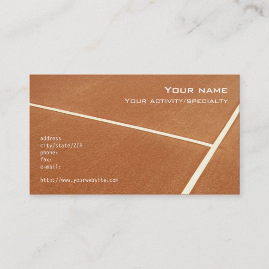 "Tennis" Visitenkarte (Vorderseite)