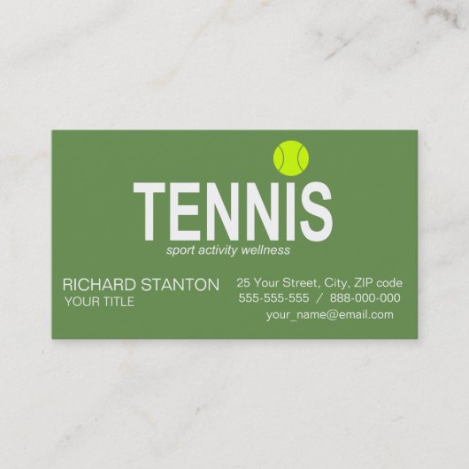 Tennis Visitenkarte (Vorderseite)