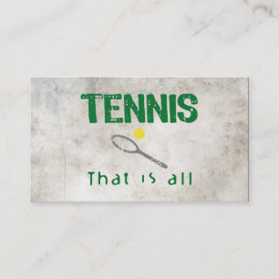 Tennis Visitenkarte