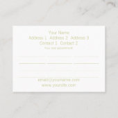 Tennis - Visitenkarte (Rückseite)