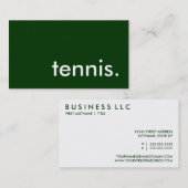 Tennis. Visitenkarte (Vorne/Hinten)