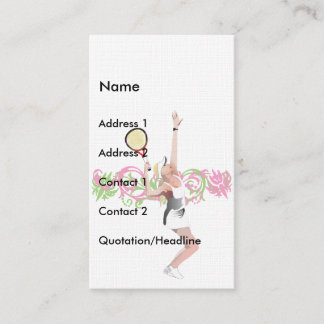 Tennis-Visitenkarte Visitenkarte