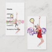 Tennis-Visitenkarte Visitenkarte (Vorne/Hinten)