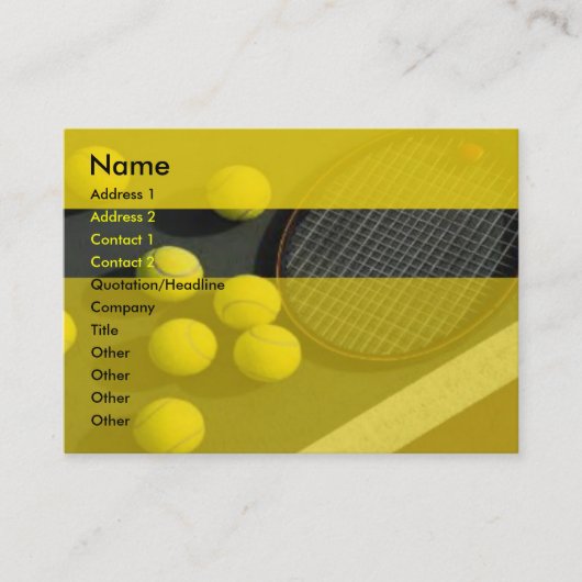 Tennis-Visitenkarte Visitenkarte (Vorderseite)