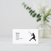 Tennis-Visitenkarten | Anpassbare Gestaltung Visitenkarte (Stehend Vorderseite)