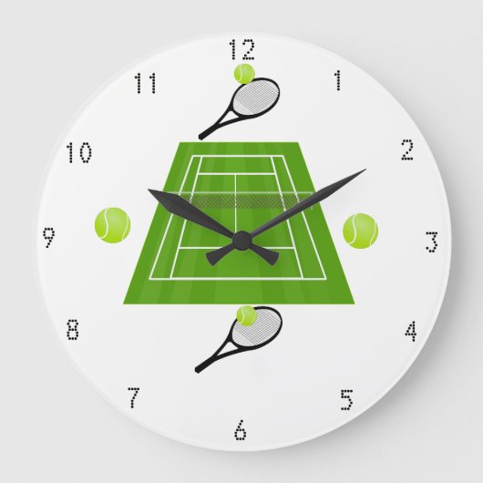 Tennis Wallclock Große Wanduhr (Vorderseite)