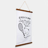 Tennis Wandteppich Mit Holzrahmen (Gewinkelt)