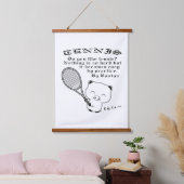 Tennis Wandteppich Mit Holzrahmen (Schlafzimmer)