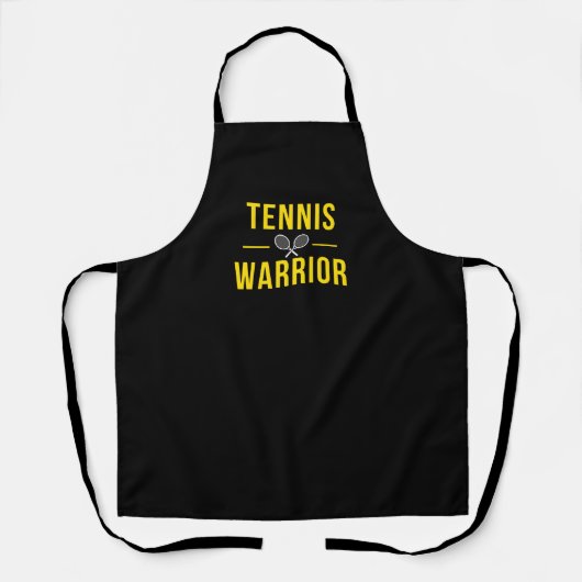 Tennis Warrior Funny Humour Quote Player Coach Schürze (Vorderseite)