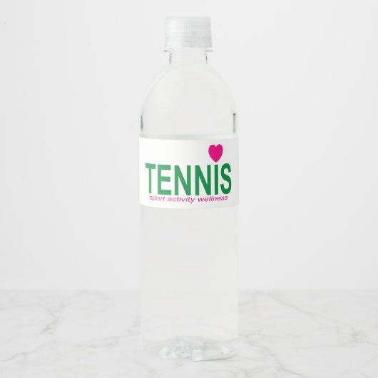 Tennis Wasserflaschenetikett (Vorderseite)