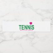 Tennis Wasserflaschenetikett (Einzelnes Label)