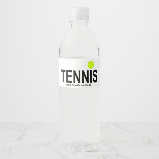 Tennis Wasserflaschenetikett (Vorderseite)