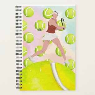 Tennis Watercolor - Geschenke für Tennis-Spieler Planer
