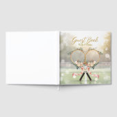 Tennis Wedding Guest Book – Floral Racket Gästebuch (Voll)