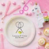 Tennis Wedding Personalisiert Pappteller (Party)