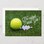 Tennis Wedding Save the Date Dankeskarte (Vorne/Hinten)