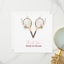 Tennis Wedding Thank You Card Dankeskarte